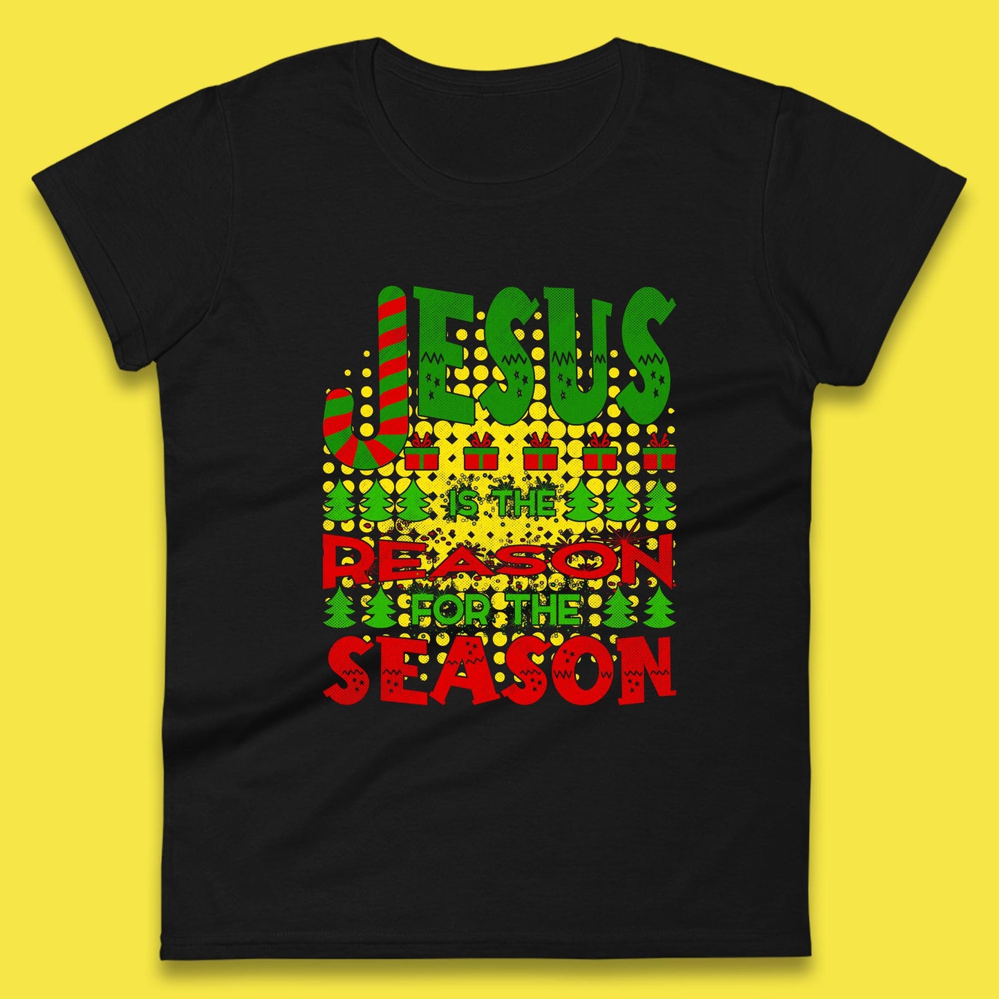 christmas jesus womens t shirt