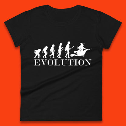 Witch Evolution Halloween Scary Spooky Witch Costume Womens Tee Top