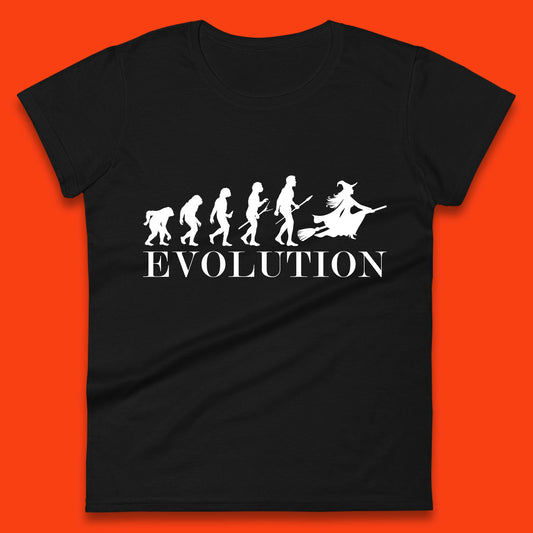 Witch Evolution Halloween Scary Spooky Witch Costume Womens Tee Top
