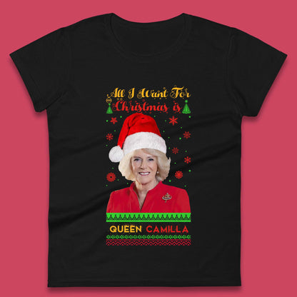 Queen Camilla Christmas Womens T-Shirt