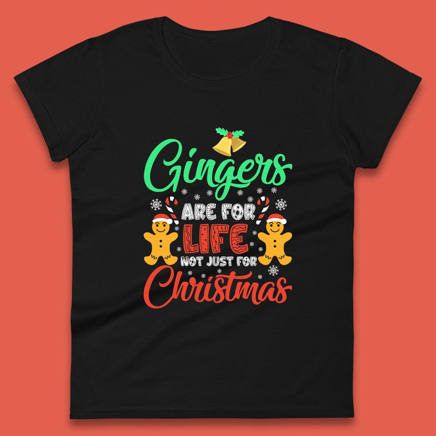 gingerbread christmas womens t shirt