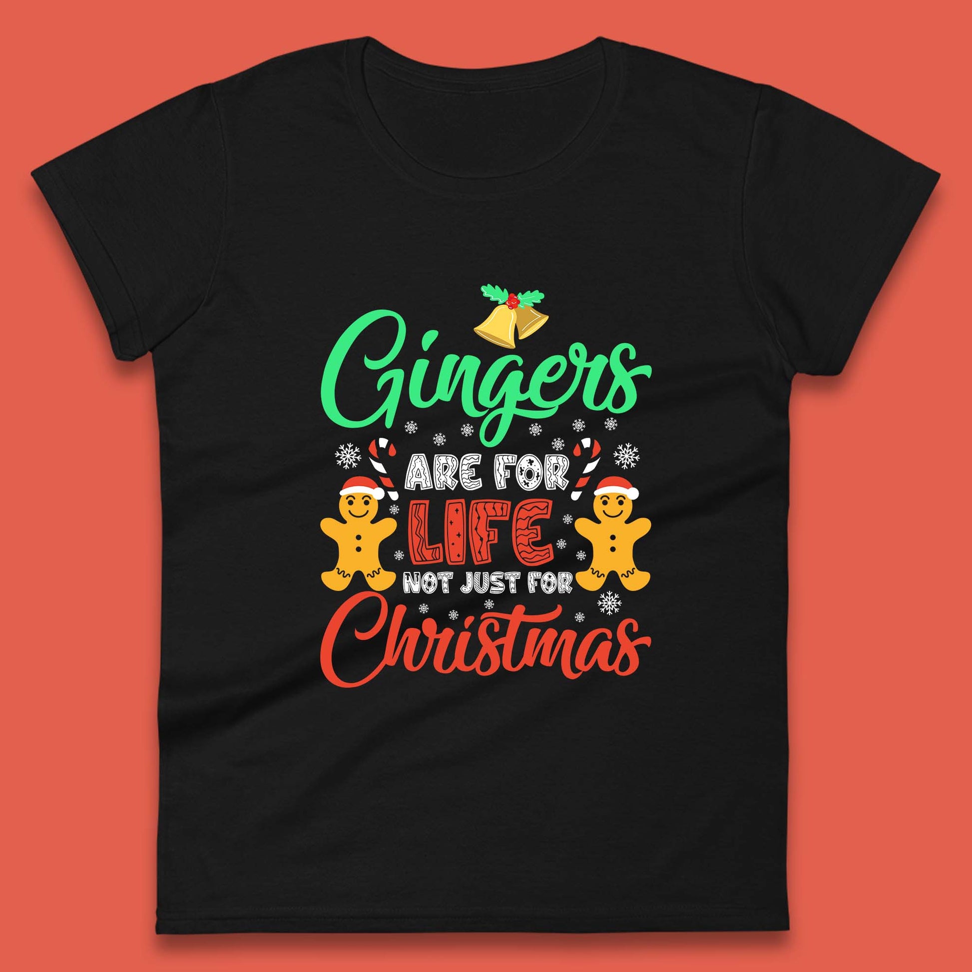 gingerbread christmas womens t shirt