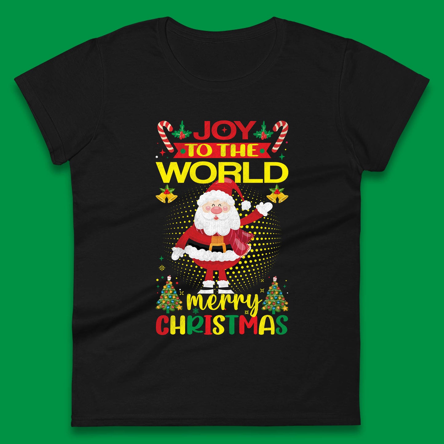 joy to the world christmas womens t shirt