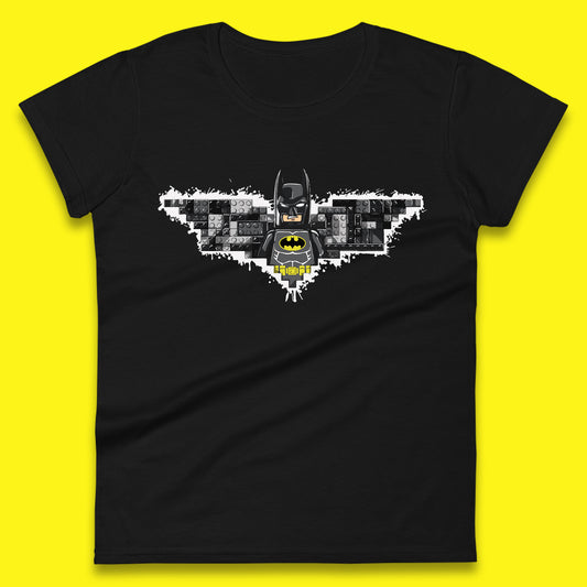 The Lego Batman Movie Superhero Building Bricks Block DC Comics Batman Master Builder Comic Book Character Womens Tee Top