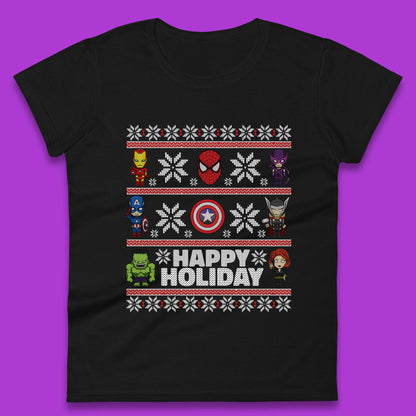 Avengers Superheroes Christmas Womens T-Shirt