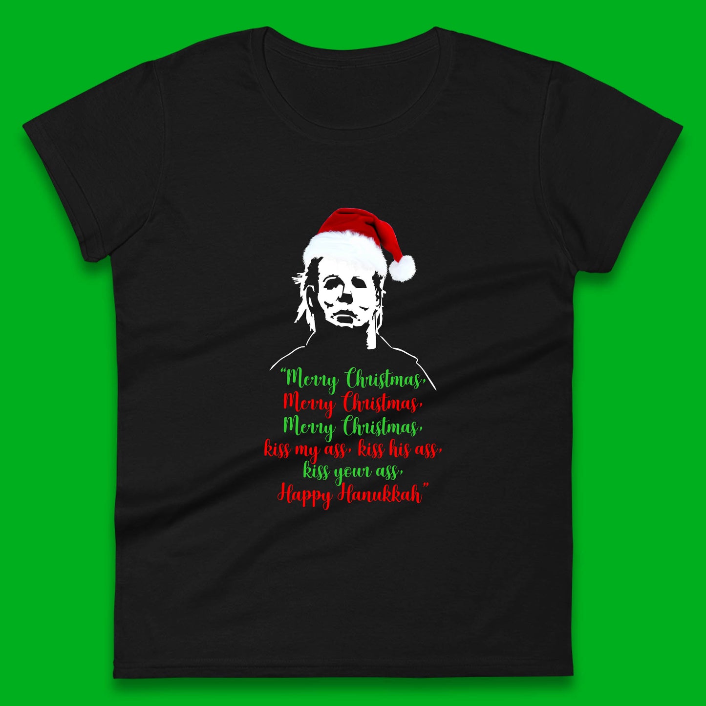 michael myers christmas womens tee