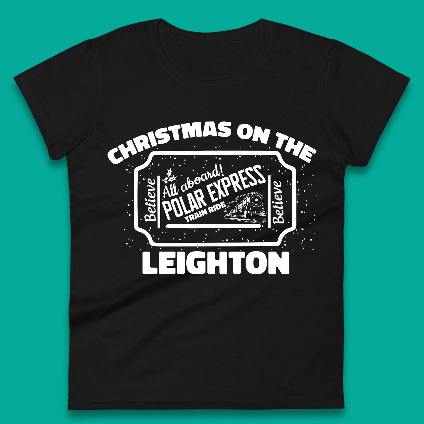 Polar Express Christmas Train Womens T-Shirt