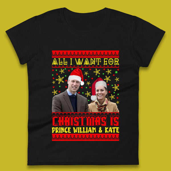 Prince William & Kate Christmas Womens T-Shirt