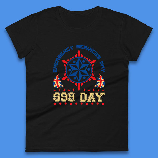 Emergency Services Day 999 Days United Kingdom Annual Holiday Emergency Services First Responder Womens Tee Top
