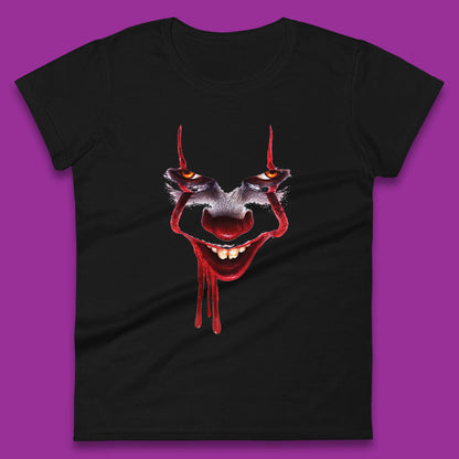 Pennywise Clown IT Chapter 2 Halloween Horror Movie Character Womens Tee Top