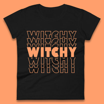 Witchy Halloween Witches Spooky Witch Vibes Witchy Aesthetic Halloween Party Womens Tee Top