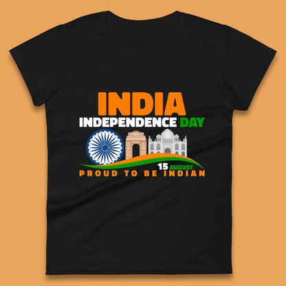 India Independence Day 15th August Proud To Be Indian Famous Monuments Of India Womens Tee Top
