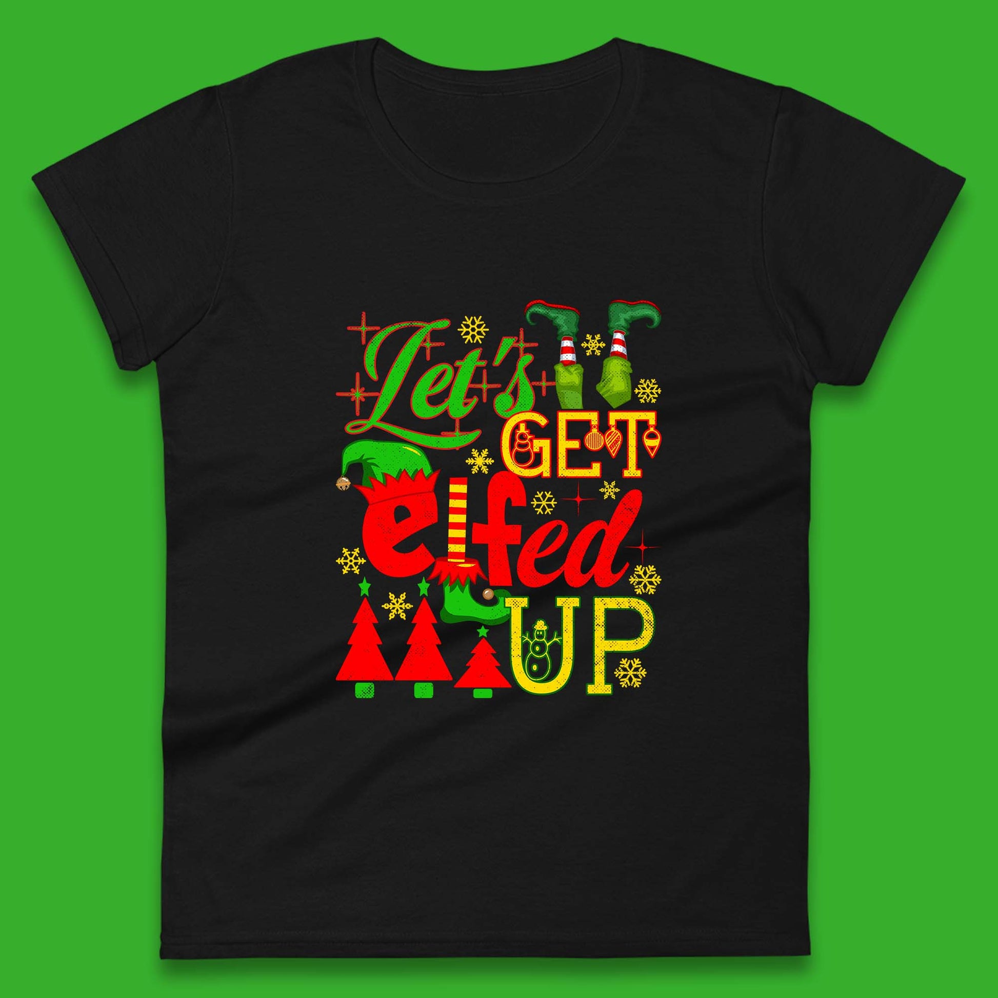 elf christmas womens t shirt