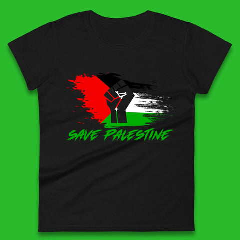 Save Palestine Freedom Protest Fist Palestine Flag Stand With Palestine Support Palestine Womens Tee Top