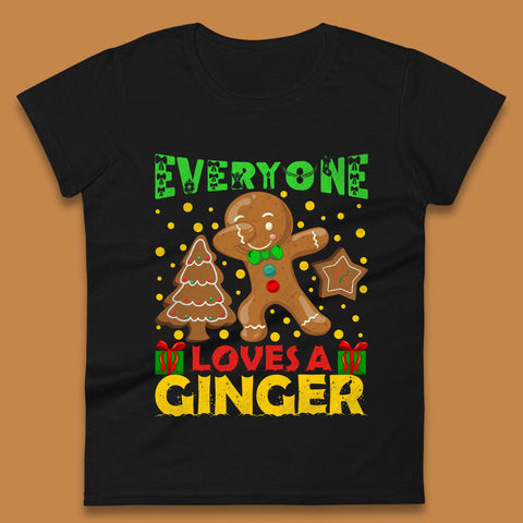 Dabbing Gingerbread Christmas Womens T-Shirt