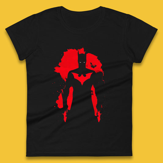 Batman Beyond Rises As A Warrior Of Justice Distressed Portrait Art DC Comics Superhero Womens Tee Top