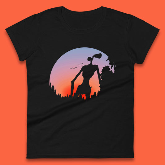 Alien Siren Head Horror Halloween Creature Urban Legend Story Myth Story Tale Vintage Halloween Meme Womens Tee Top