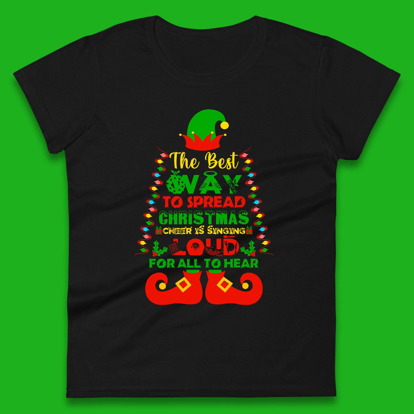 elf christmas quote womens t shirt