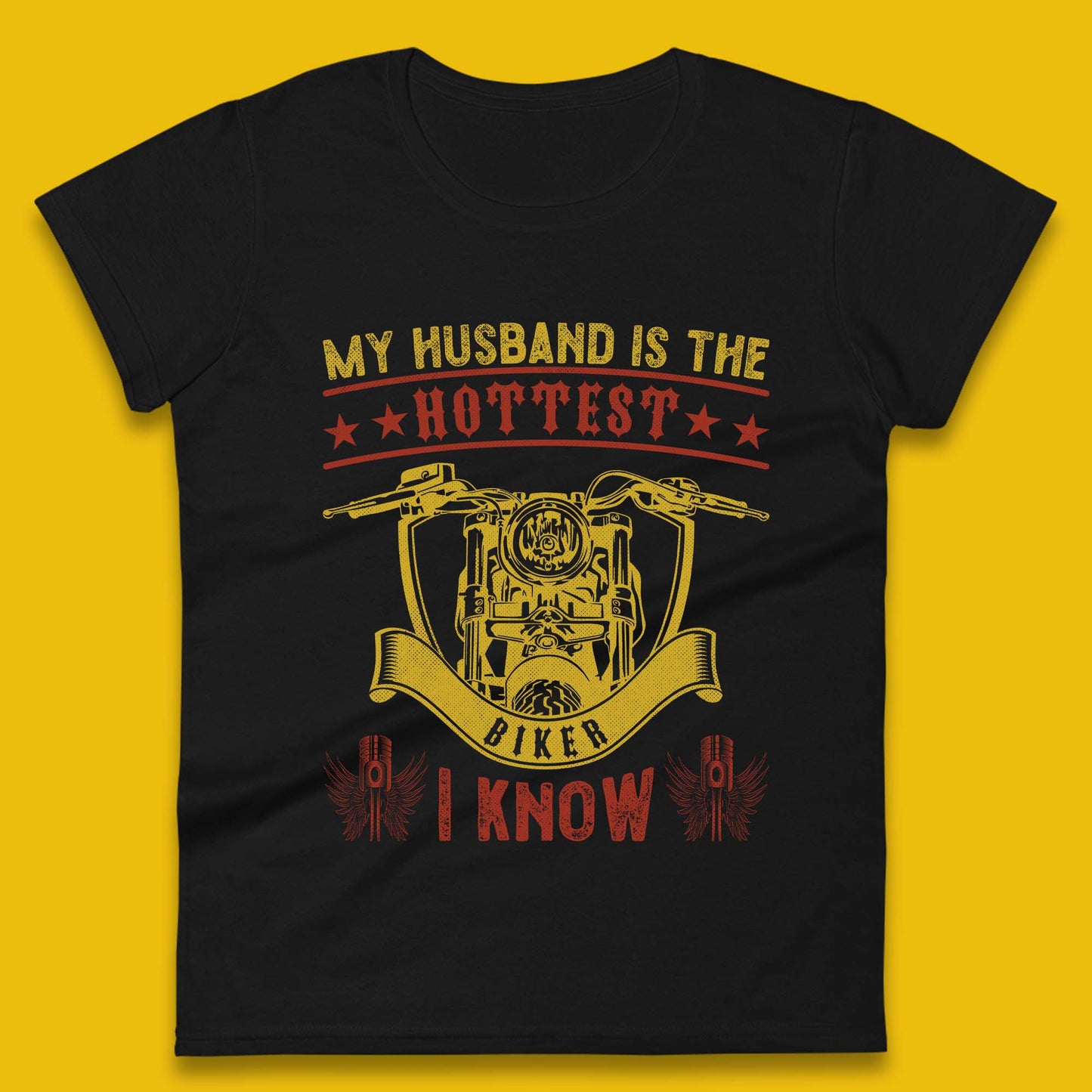 Husband Hottest Biker Womens T-Shirt