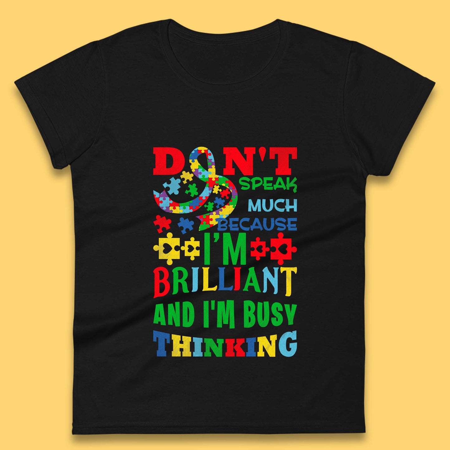 Autism Busy Thinking Womens T-Shirt