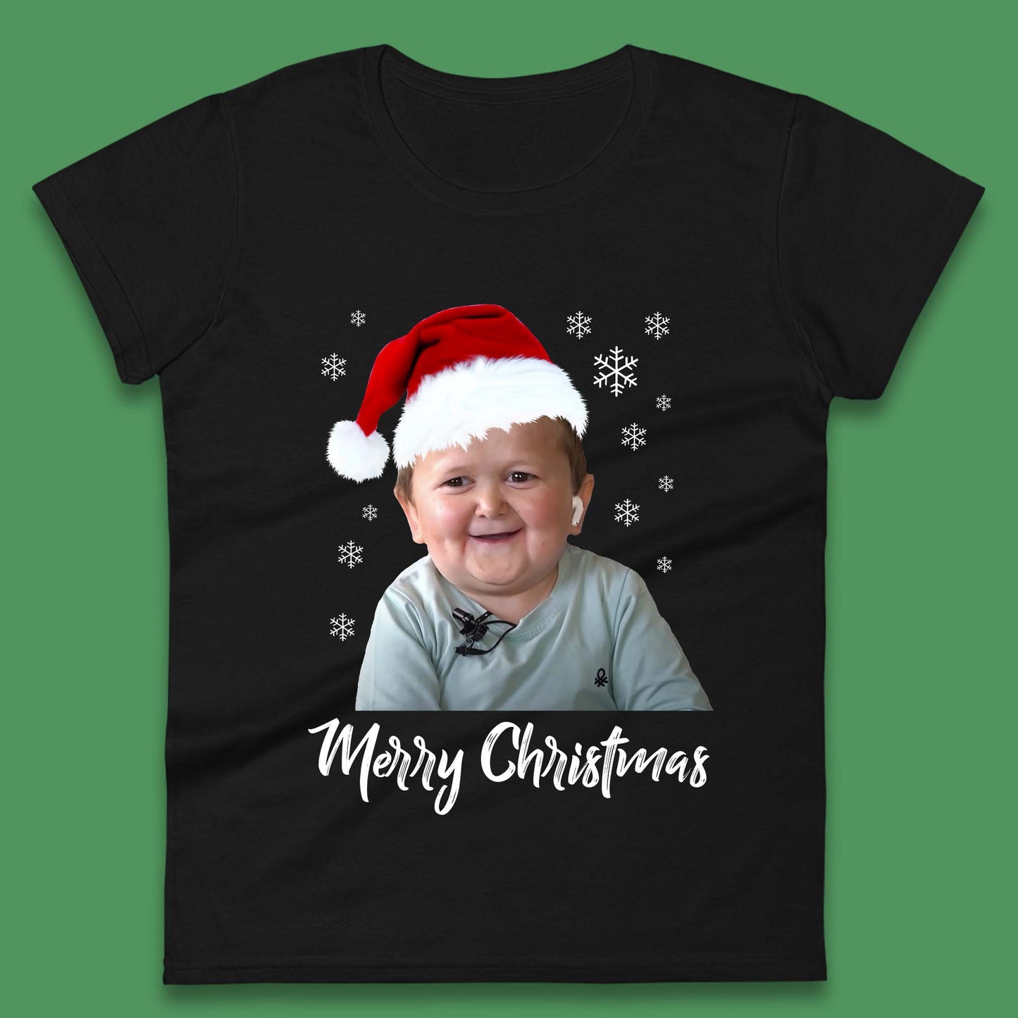 Santa Hasbulla Merry Christmas Womens T-Shirt
