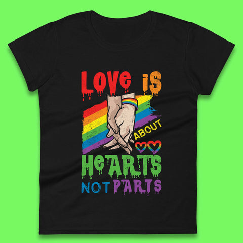 Love Is About Hearts Womens T-Shirt