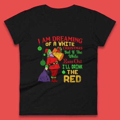 santa claus drinking womens top