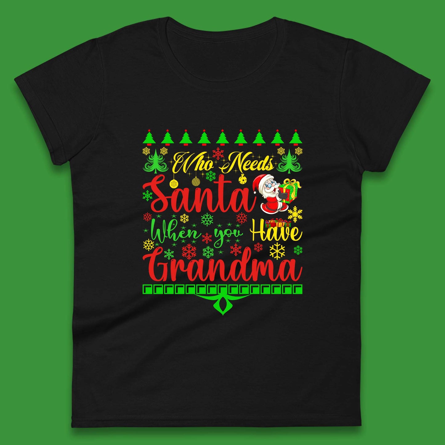 grandma christmas womens t shirt