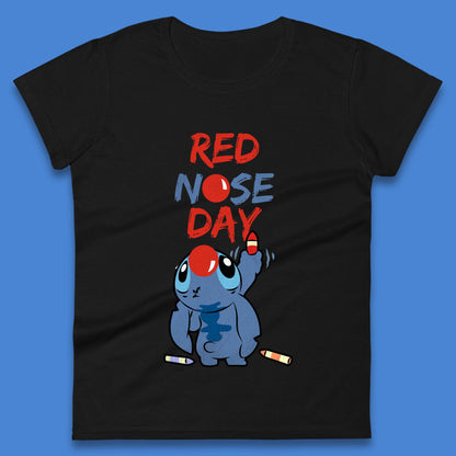 Ladies Stitch Red Nose Day T Shirt