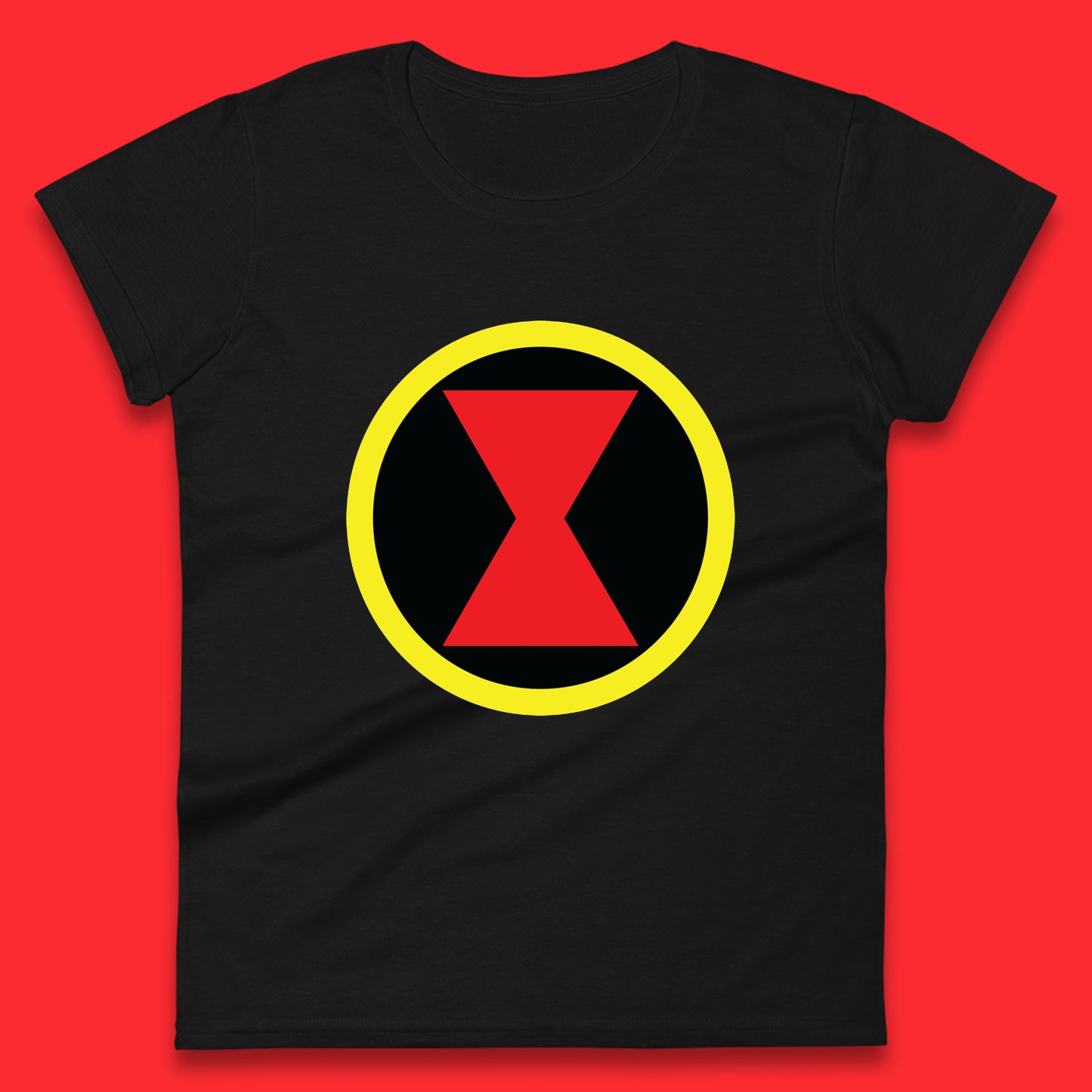 Black Widow Diy Black Symbol Logo Marvel Avengers Superhero Marvel Comics Gift for Marvel Fan Womens Tee Top