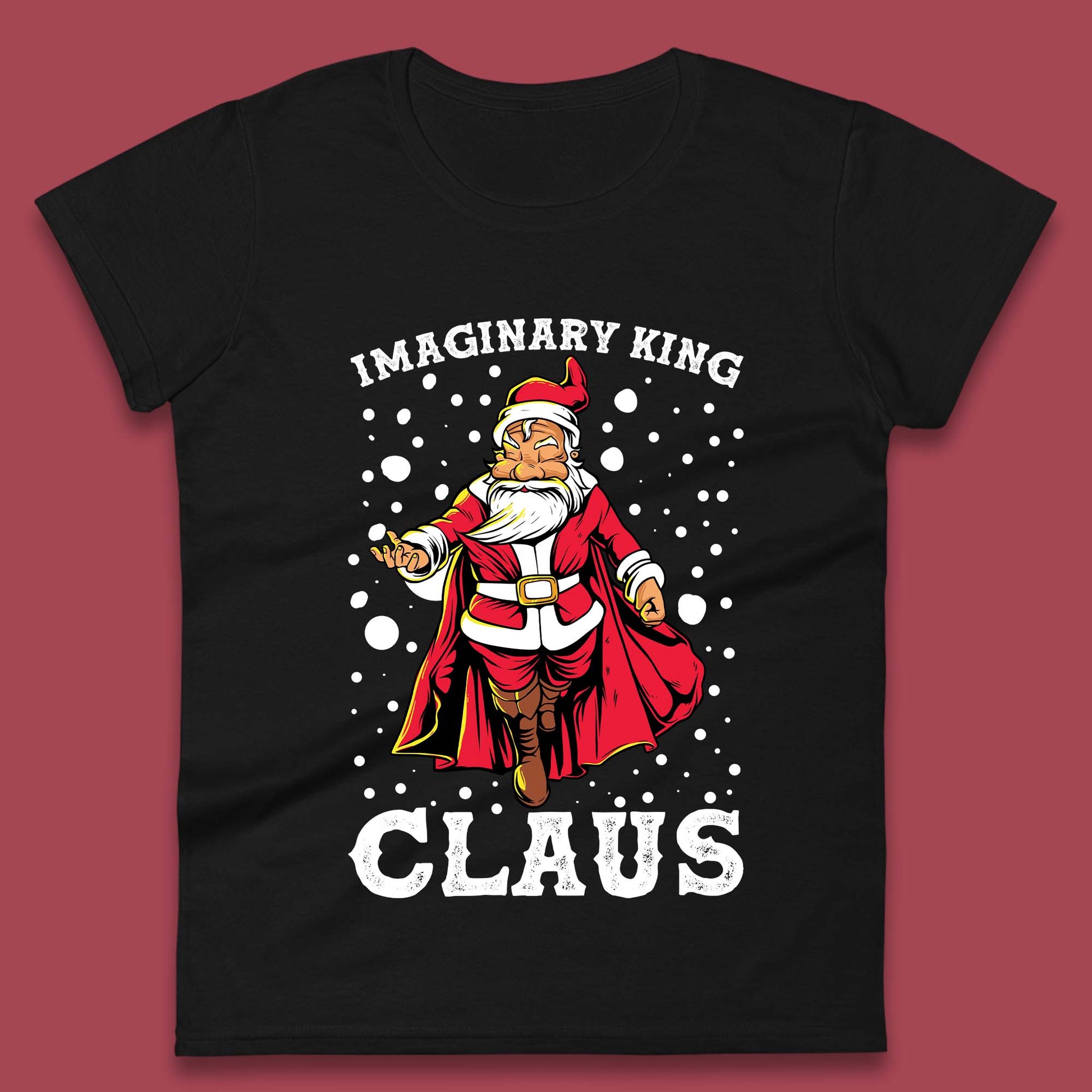 imaginary king santa christmas womens t shirt