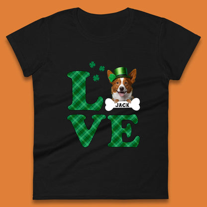 Personalised Love St. Patrick's Dog Womens T-Shirt