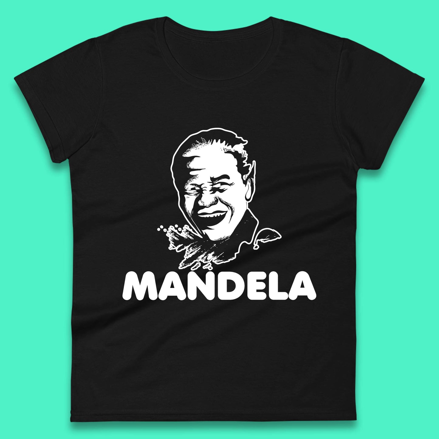Mandela Portrait Art Black Lives Matter Nelson Mandela International Day Womens Tee Top