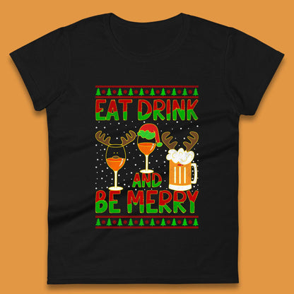 Christmas Drinking Womens T-Shirt