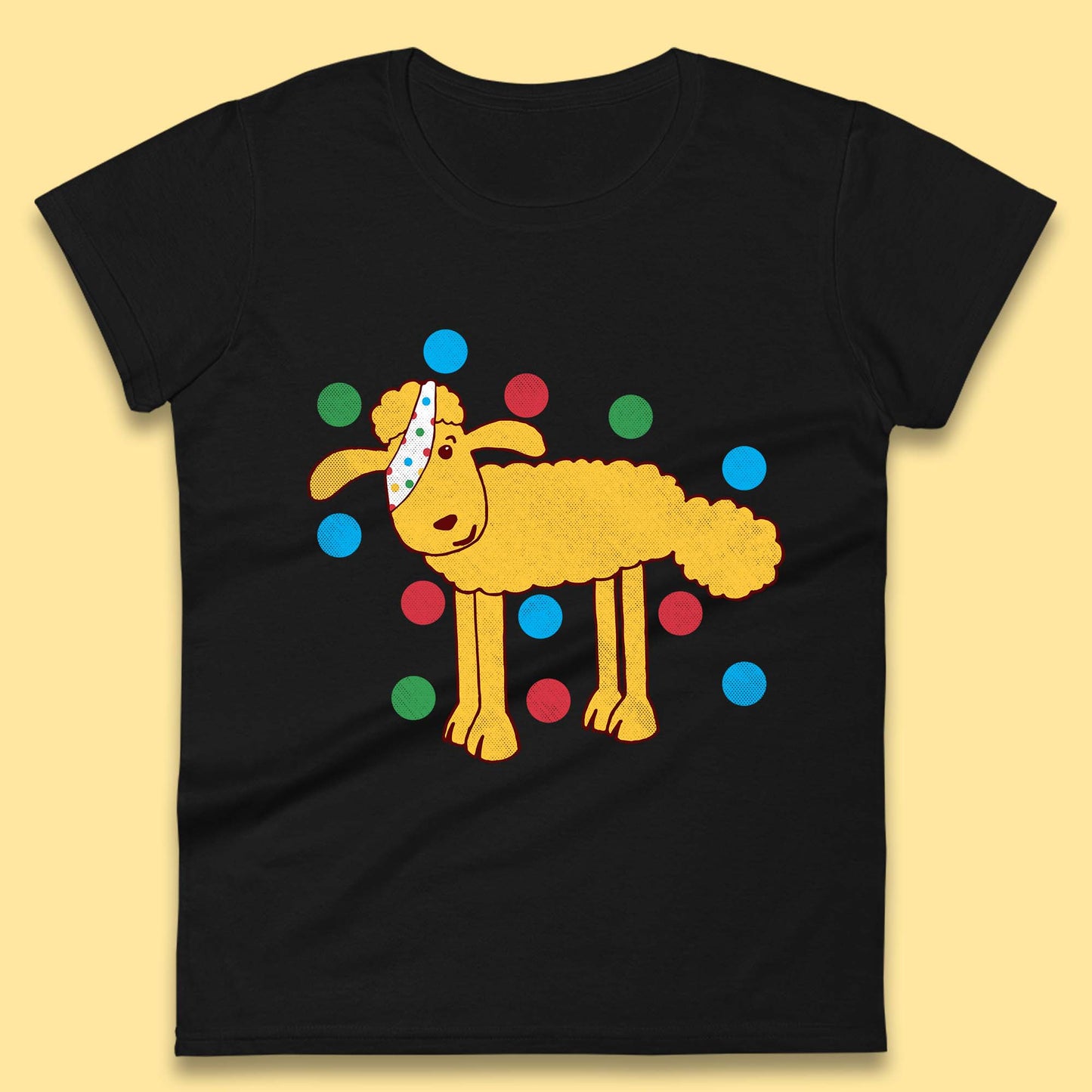 Spotty Pudsey Sheep Children In Need Dotty Spot Charity Raising Pudsey Sheep Womens Tee Top