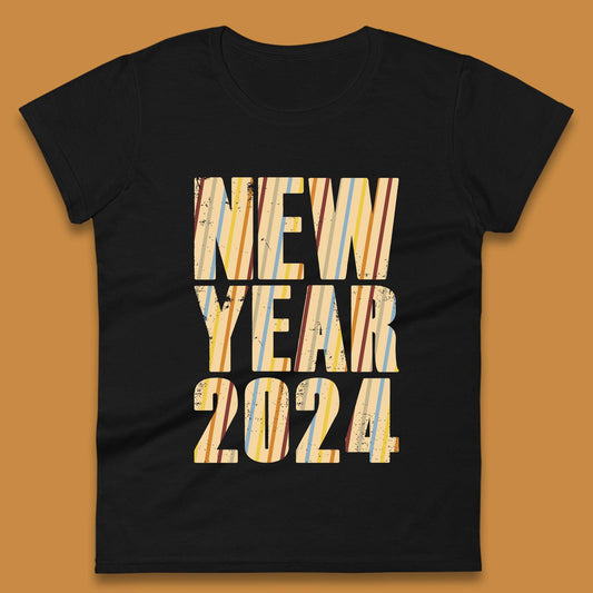 Retro Style New Year 2024 Womens T-Shirt