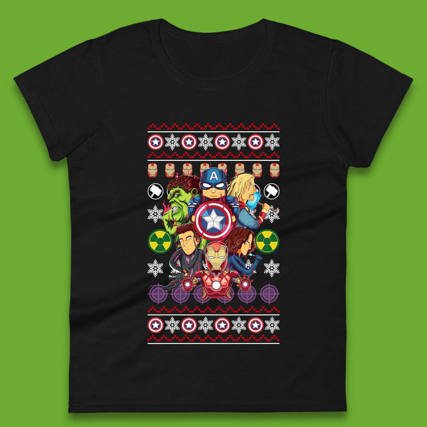 Christmas Avengers Superheroes Womens T-Shirt