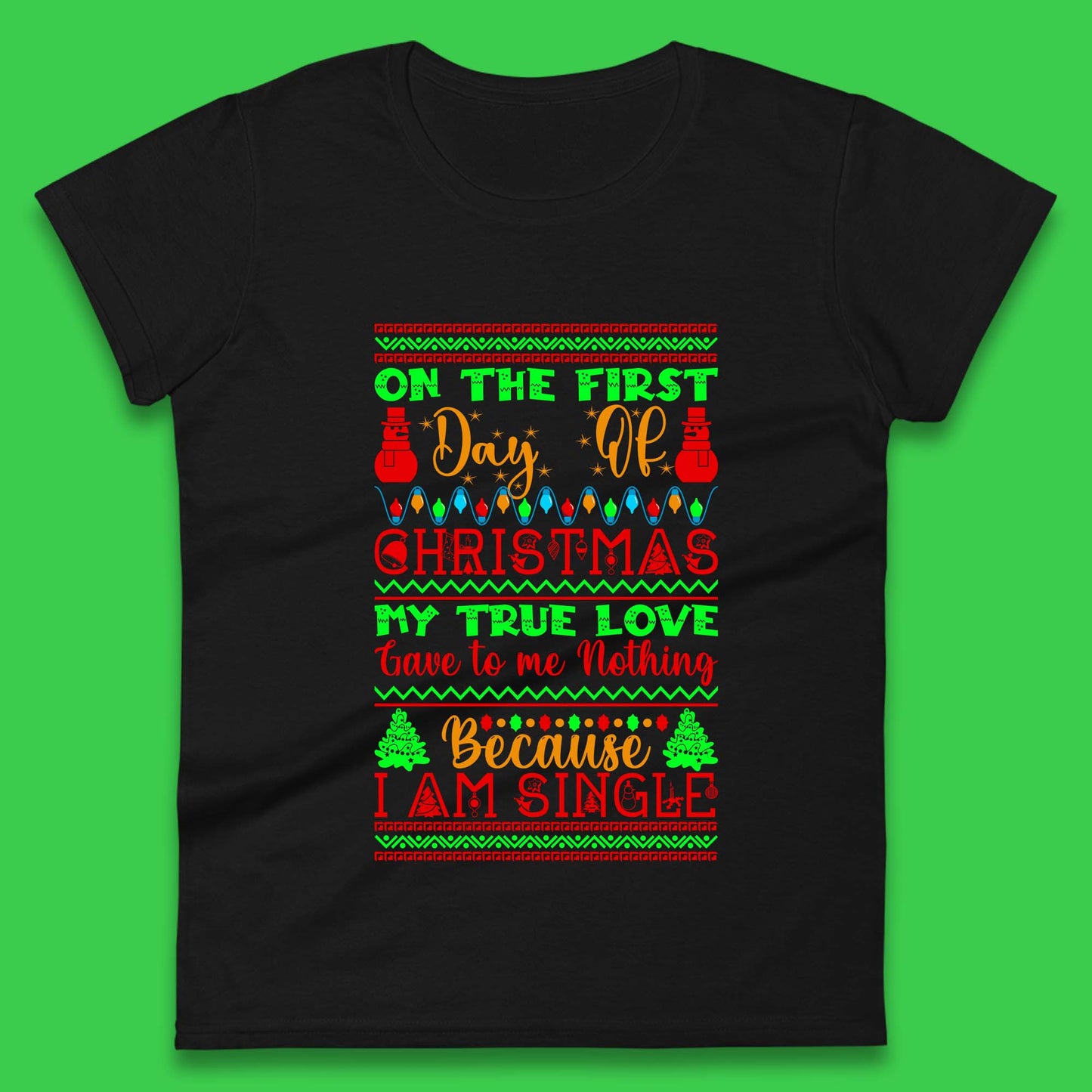 christmas single quote womens top