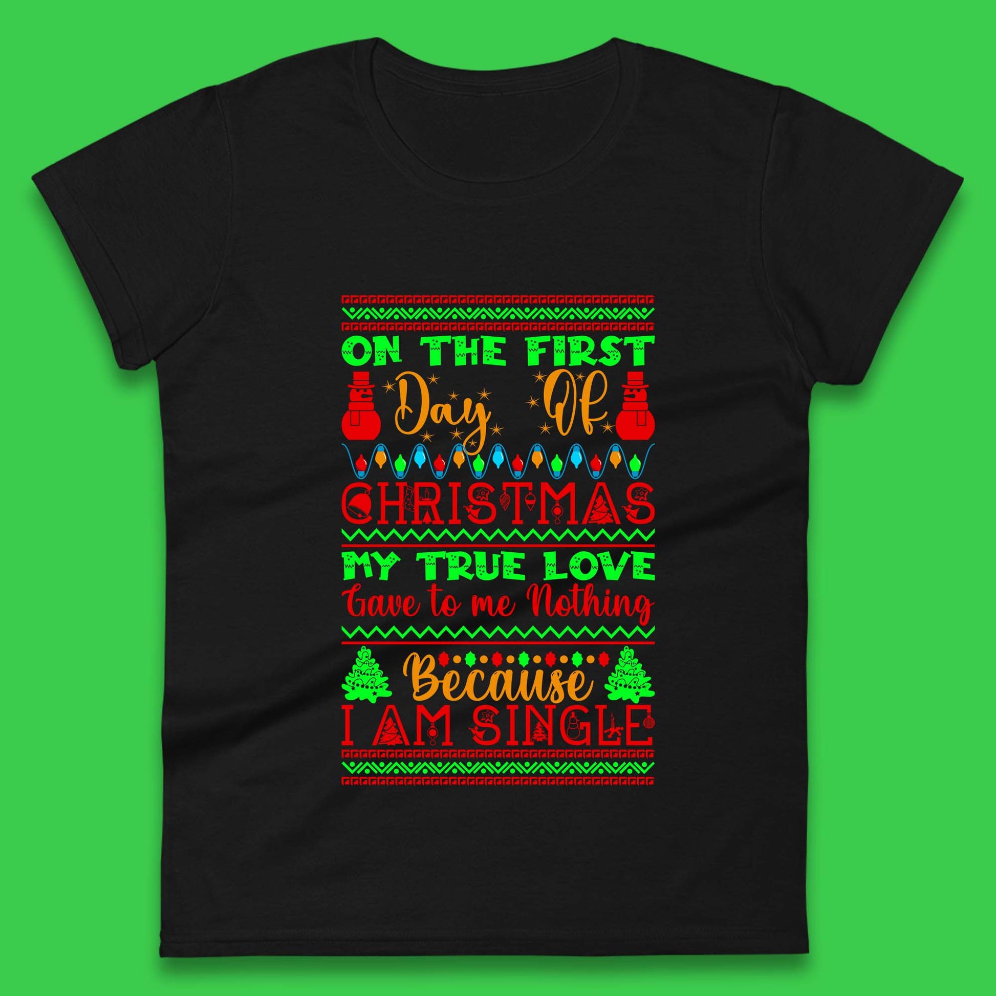 christmas single quote womens top