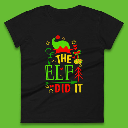 christmas the elf did it funny womens top
