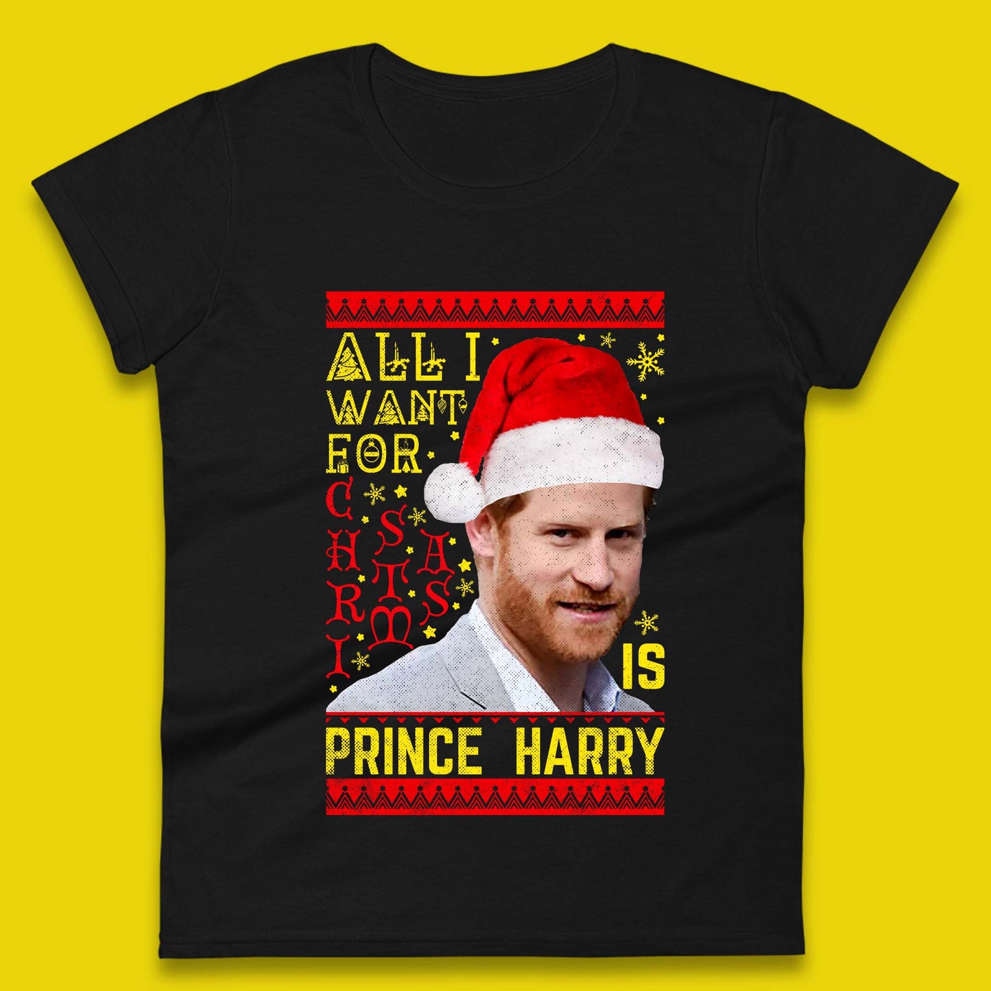 Prince Harry Christmas Womens T-Shirt