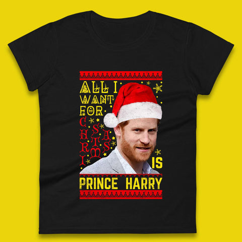 Prince Harry Christmas Womens T-Shirt