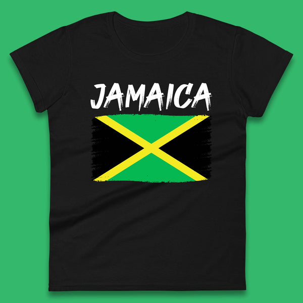 Jamaica Distressed Flag Country In The Caribbean Jamaican Flag Patriotism Womens Tee Top
