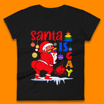 gay pride christmas womens t shirt