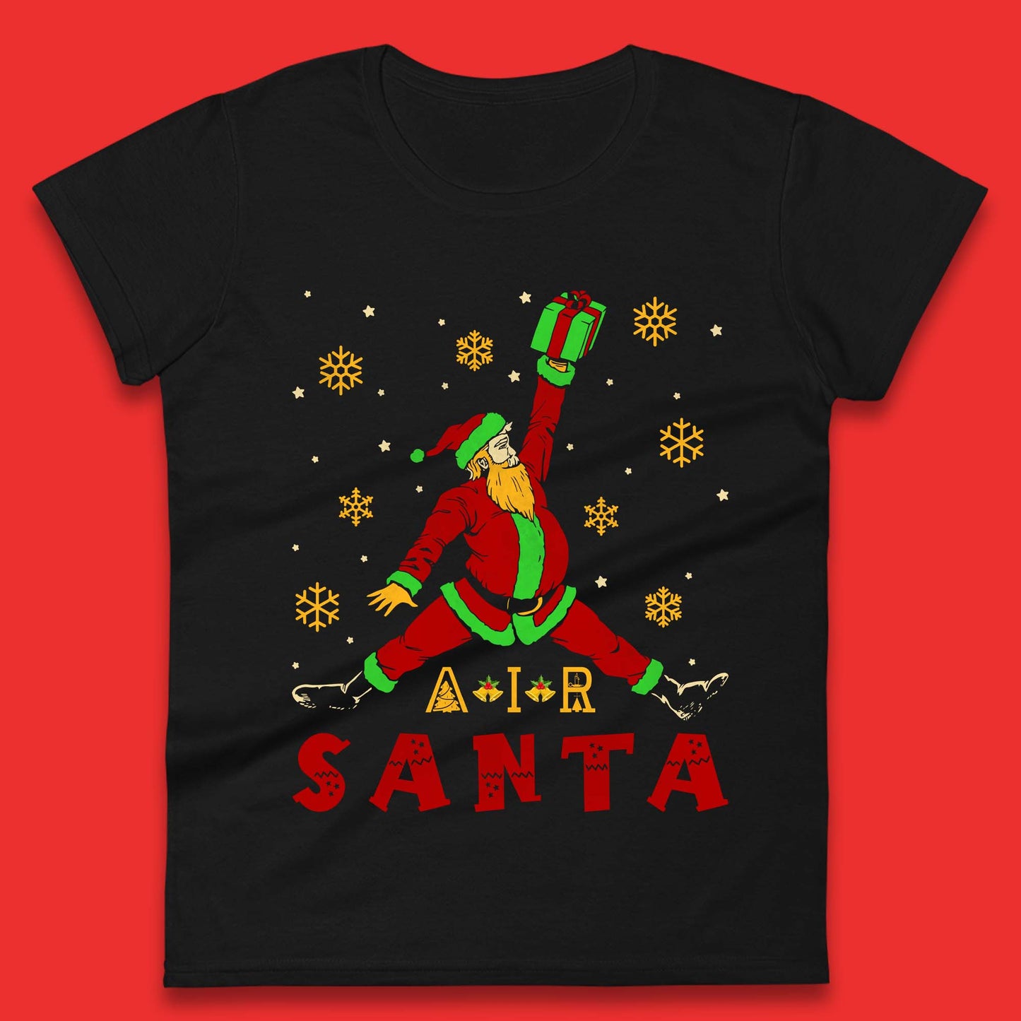 Air Santa Christmas Womens T-Shirt