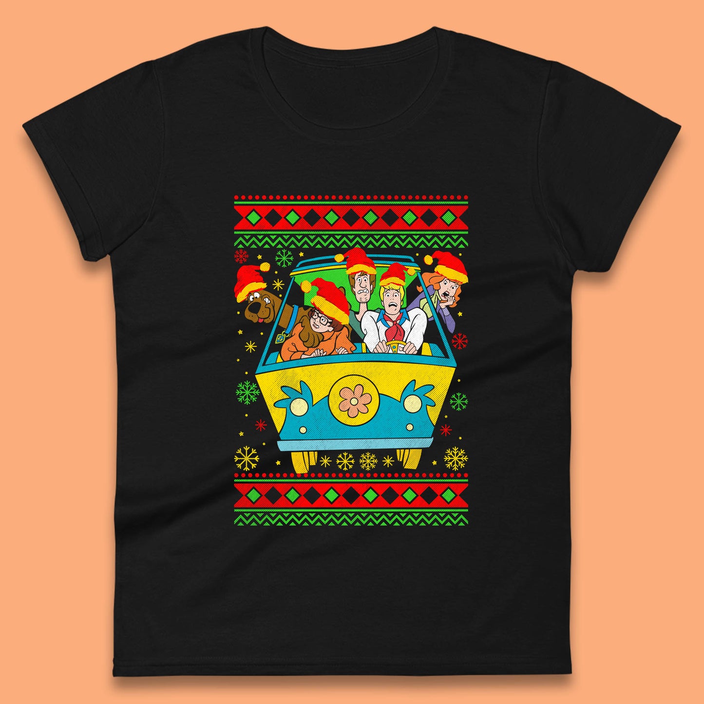 scooby doo christmas womens t shirt