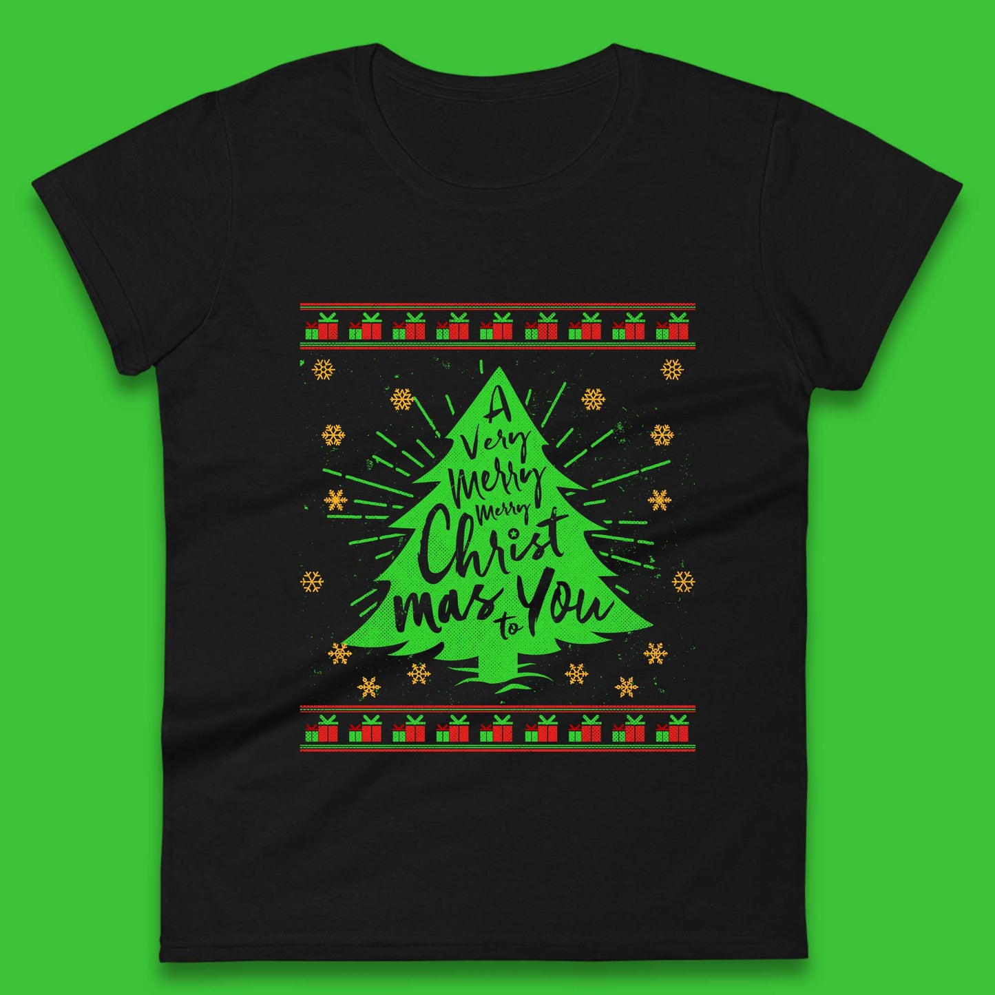 a very merry christmas to you womens tee