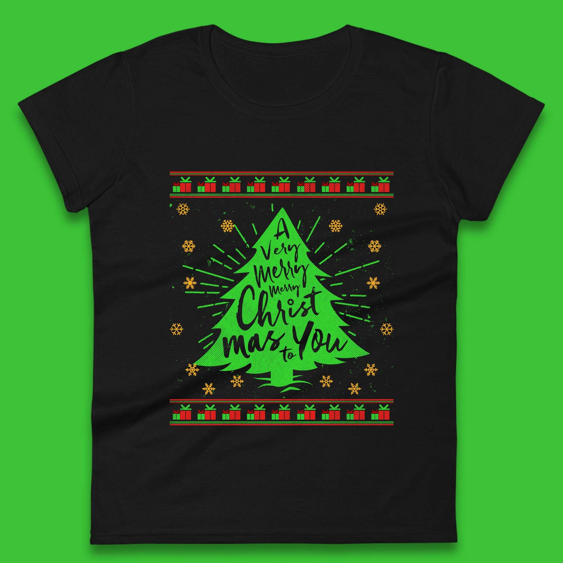 a very merry christmas to you womens tee