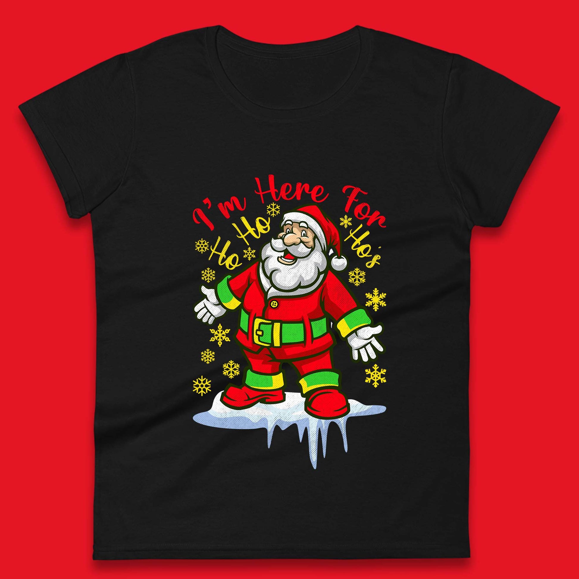 santa claus christmas womens t shirt