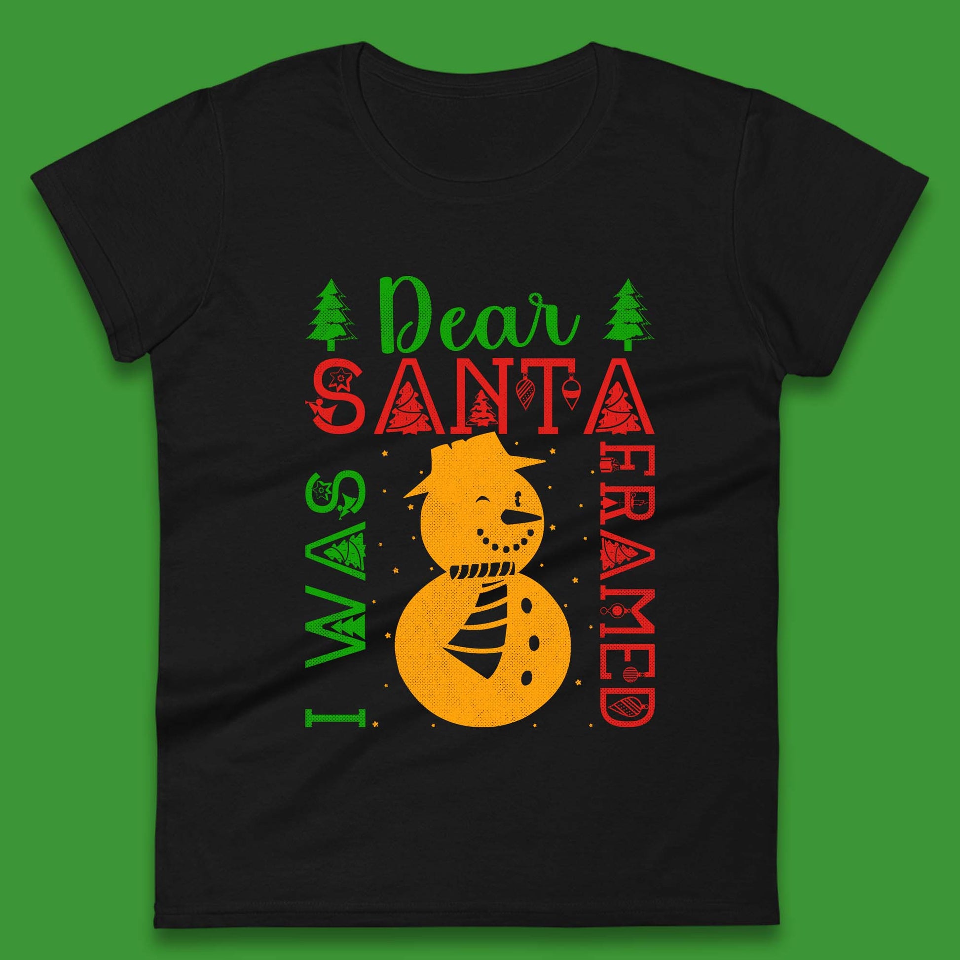 snowman christmas womens top